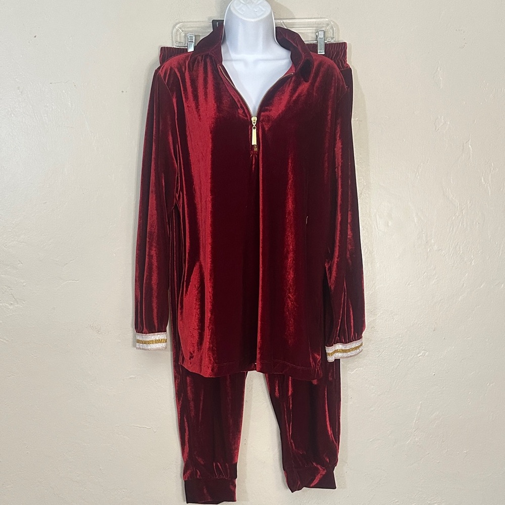 Velvet Burgundy Track Suit